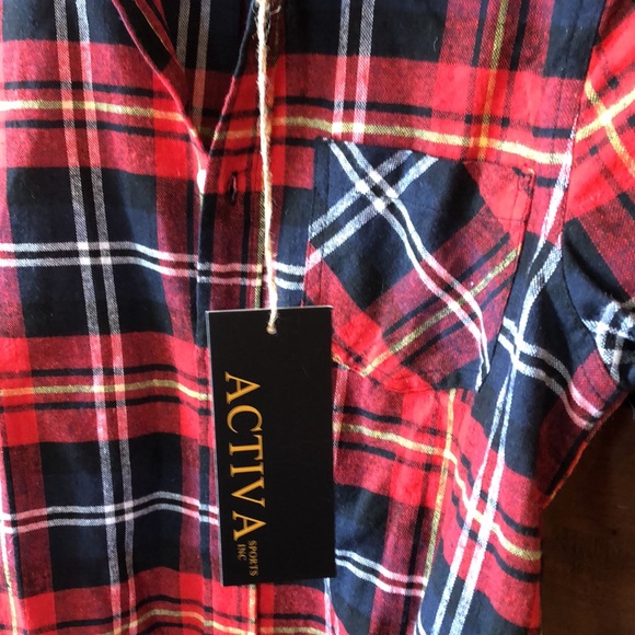 Plaid Button-Down Flannel Women’s Top - Picture 2 of 9